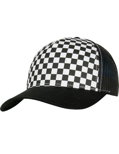 F-6506CB-Checkerboard Retro Trucker